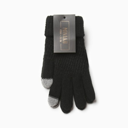 Women's gloves minku 21 cm black-6