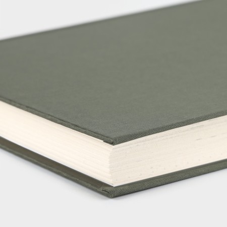 Interview planing A5, 144 sheets, solid cover, green textiles-1