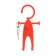 Universal holder Mr.flex, silicone, red