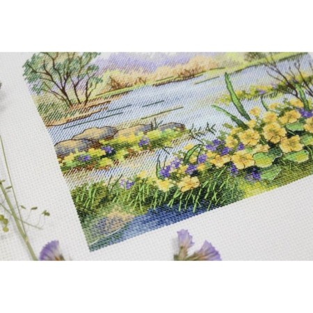 Set for embroidery "Forest Pond" 20 × 16 cm-3