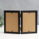 Photo frame Plastic double 10x15 cm brown