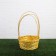 A set of baskets of woven, yellow, bamboo, 3 pcs.