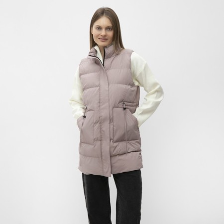 Warmed female vest, beige color, size 44