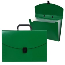 A4 Calligrata Portfli folder, 6 departments, 700 mkm, up to 300 sheets, green