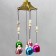 Wind Music Metal "Three Gold Elephants" 6 bells 55x8x8 cm