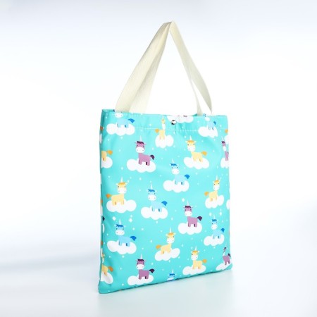 Set of a youth backpack from textiles, a choper bag, turquoise color-5