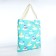 Set of a youth backpack from textiles, a choper bag, turquoise color