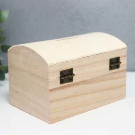 Casket wood for painting "chest" 8x8x12 cm-1