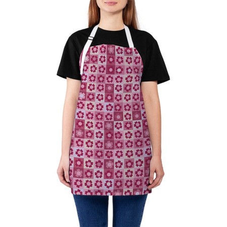 Apron kitchen with a photo print "Panel in a flower", adjustable, size OS