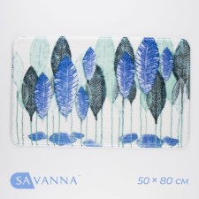 Коврик  SAVANNA «Гранд», 50×80 см, цвет голубой