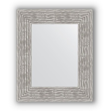 Mirror in the baguette frame - a wave of chrome 90 mm, 46 x 56 cm, evoForm