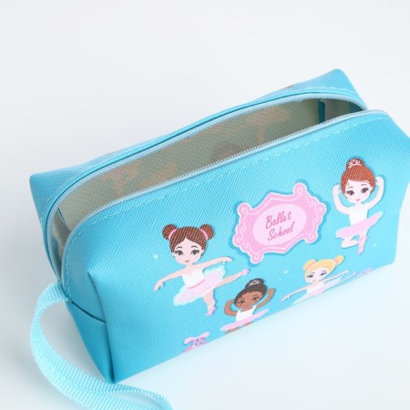 Cosmetic bag with lightning, blue color-2