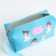 Cosmetic bag with lightning, blue color