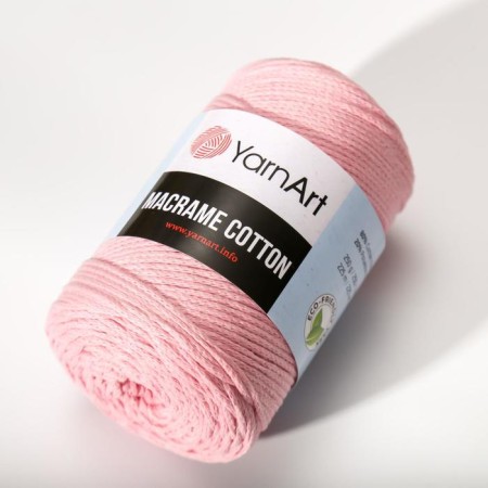 Yarn "Macrame Cotton" 20% polyester, 80% cotton 225m/250g (762 powder)-1