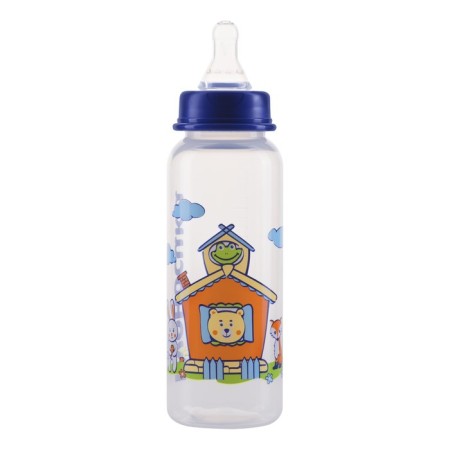 A bottle with silicone nipple milk, 250 ml, mix-12