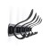 Cappio CVP014 hanger, metal, five -rose, black color