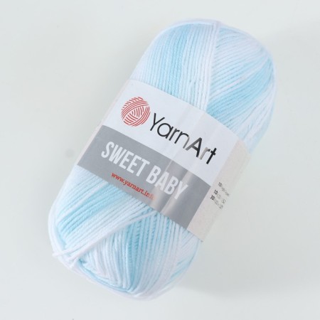 Yarn "Sweet Baby" 100% acrylic 300m/100g (915 ice-white)-1