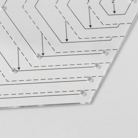 Patchwark ruler Plastic "hexagonal"-1