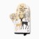 Mittens-Poskatka "New Year deer" 20x28cm, sarzha, 100% x/l, Vatin 250g/m2