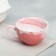 Ceramic gift set “I love”: a mug of 120 ml, a saucer, a pink color