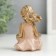 Souvenir Polystone "Baby in a pink dress with sparrow in the hem" 7.5x4x4x5 cm