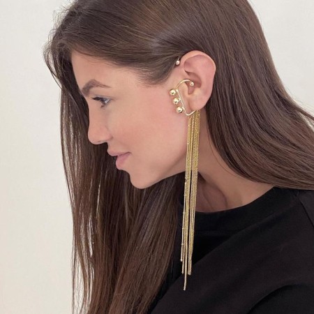 Earring "Kaff" Waterfall, Color Gold-1
