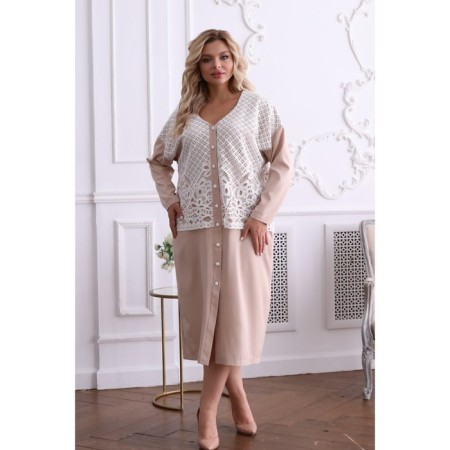 Women's dress, size 58, pink color-10