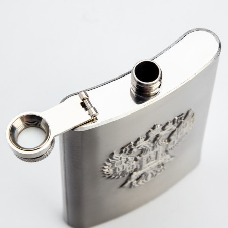 Flaw "Two -headed eagle", 240 ml, chrome-3