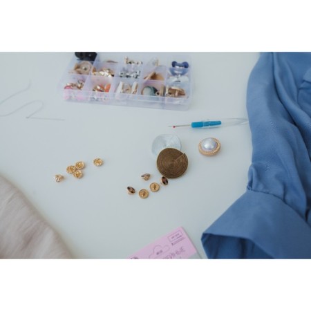 Decorative button on the leg, d = 34 mm, bronze color-2