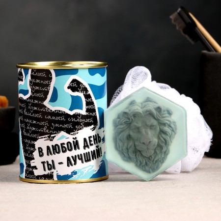 Set in a canvas jar "Any day you are the best!" soap + washcloth