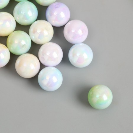 Beads for creativity plastic "Balls of pearl gradient" d = 1.2 cm set 20 pcs-1