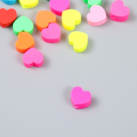 Beads for PVC creativity "Bright hearts" set 20 pcs 0.5x1x1 cm-1