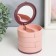 Plastic decoration box, mirror "round. Four levels" Pink 10x10x10 cm