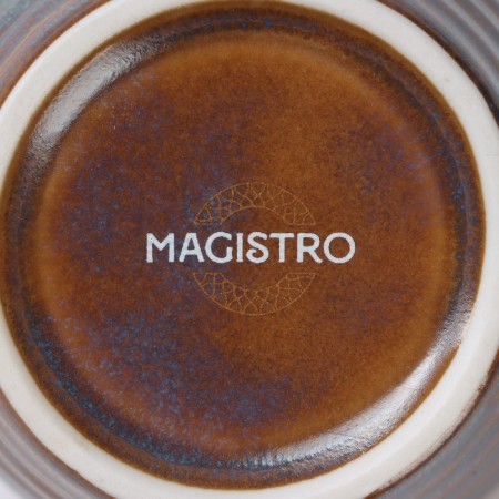 Porcelain mug Magistro Garland, 320 ml, blue color-4