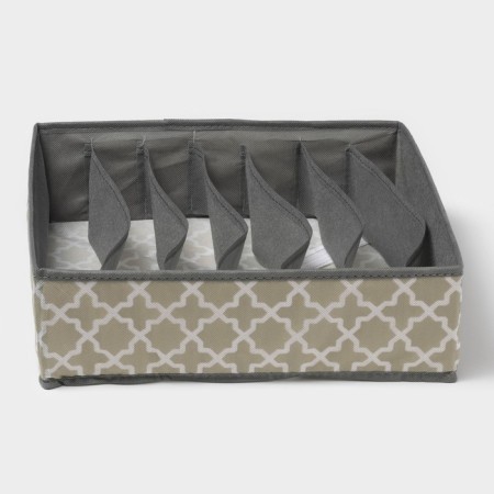 Organizer for storage of underwear "Grange", 7 cells, 33 × 32 × 10 cm, color gray color-1