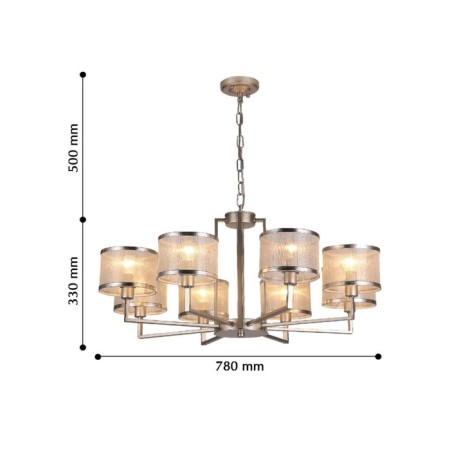 Bonbon chandelier, 8x40W E14, color gold-3