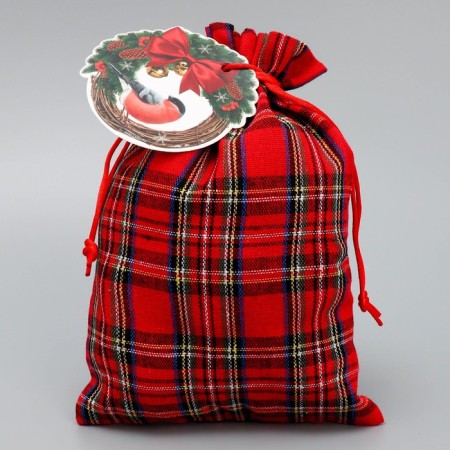 Bag Gift canvas "Cozy and heat", 16 x 23 cm +/- 1.5 cm, New Year-1