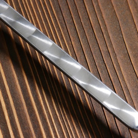 Shampoo with a wooden handle, working length - 40 cm, width - 10 mm, thickness - 3 mm with a pattern-3