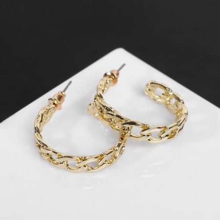 Ring Earrings "Chains" are small, d = 2.2, color gold