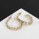 Ring Earrings "Chains" are small, d = 2.2, color gold