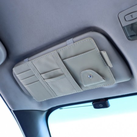 Organizer in the sun visor, 30 × 14.5 cm, gray-7