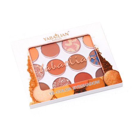 Palette of eyelid shadows with shimmer 12 colors-3