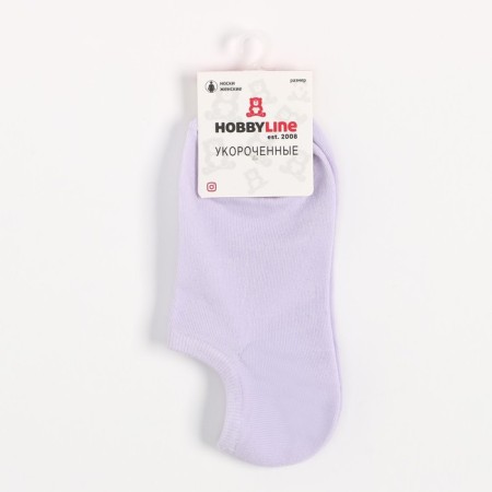 Women's socks shortened, lilac color, size 36-40-4