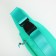 Lightning waist bag, 2 pockets, turquoise color
