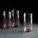 Set of glass glasses Leia, 3 pcs, 310 ml, pink