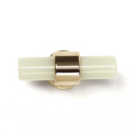 Handle button Cappio PK106, D = 12 mm, plastic, phosphorus/gold color-3