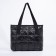 Soper bag with zipper, black color