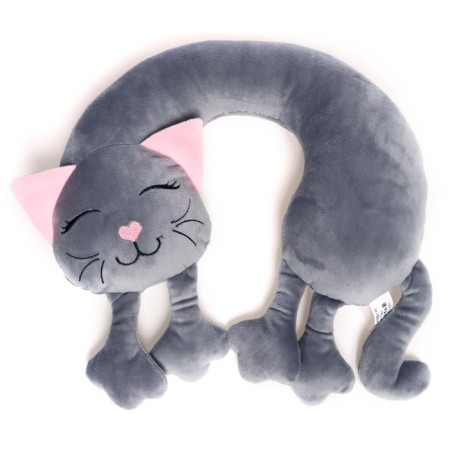 Soft toy-podushka "cat", gray color-1