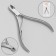 Manicure nippers for cuticle, 9.5 cm, blade length - 9 mm, silver color