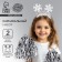 New Year's carnival set "Snowflake 6" (rim+ pompons), for the New Year
